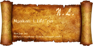 Nyakas Liána névjegykártya